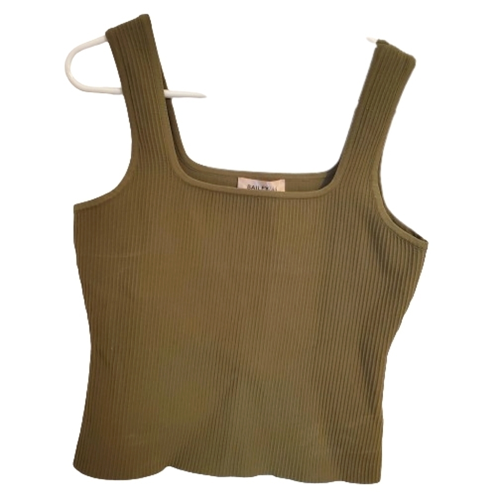 Bailey/44 Olive Rib Cropped Tank